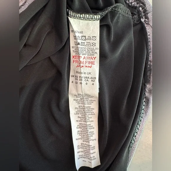 PrettyLittleThing Shimmering Silver Crop Top, size 0 - Picture 8 of 8